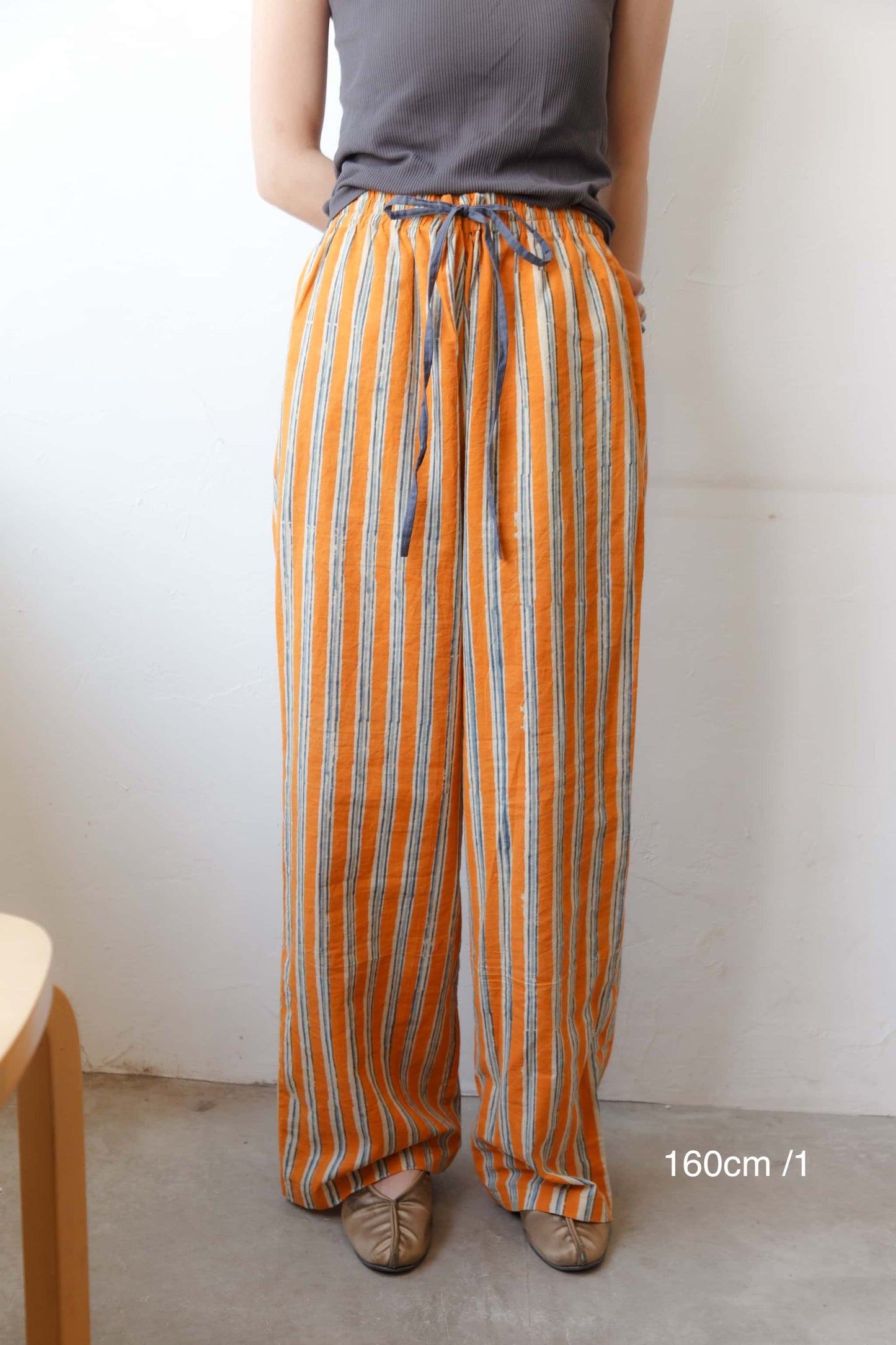 Bagru block print pants（stripe）