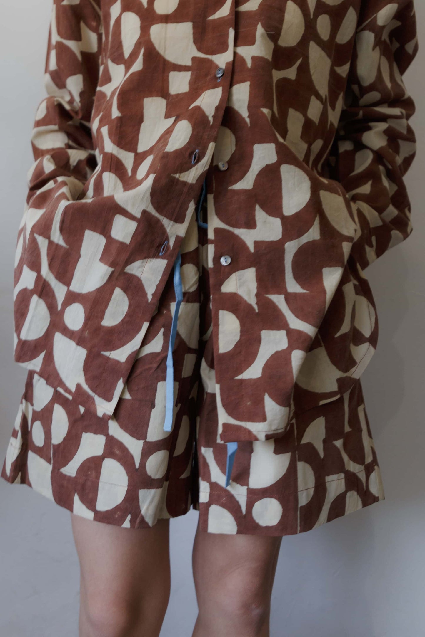 Bagru block print shirt（brown）