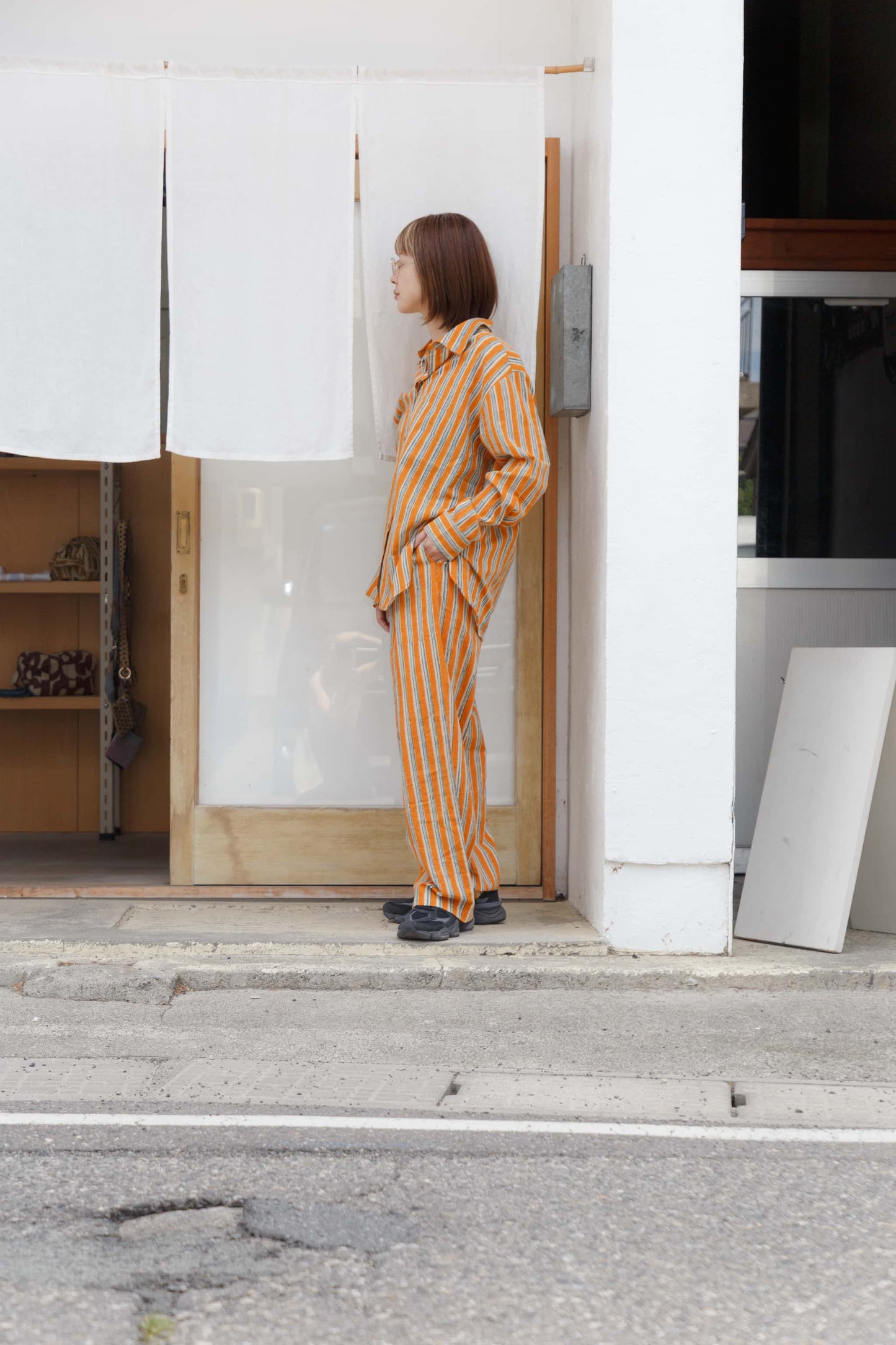 Bagru block print pants（stripe）