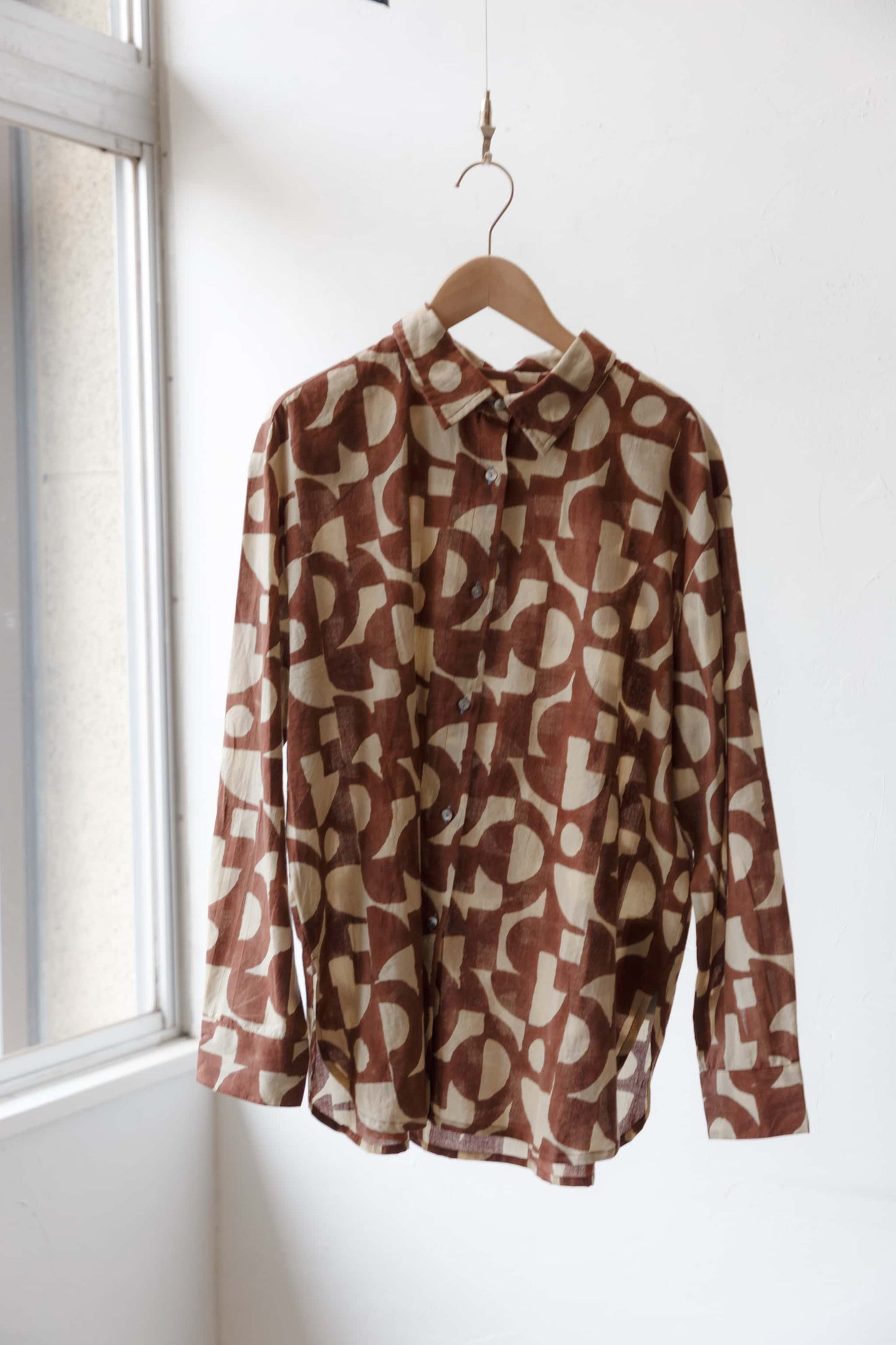 Bagru block print shirt（brown）