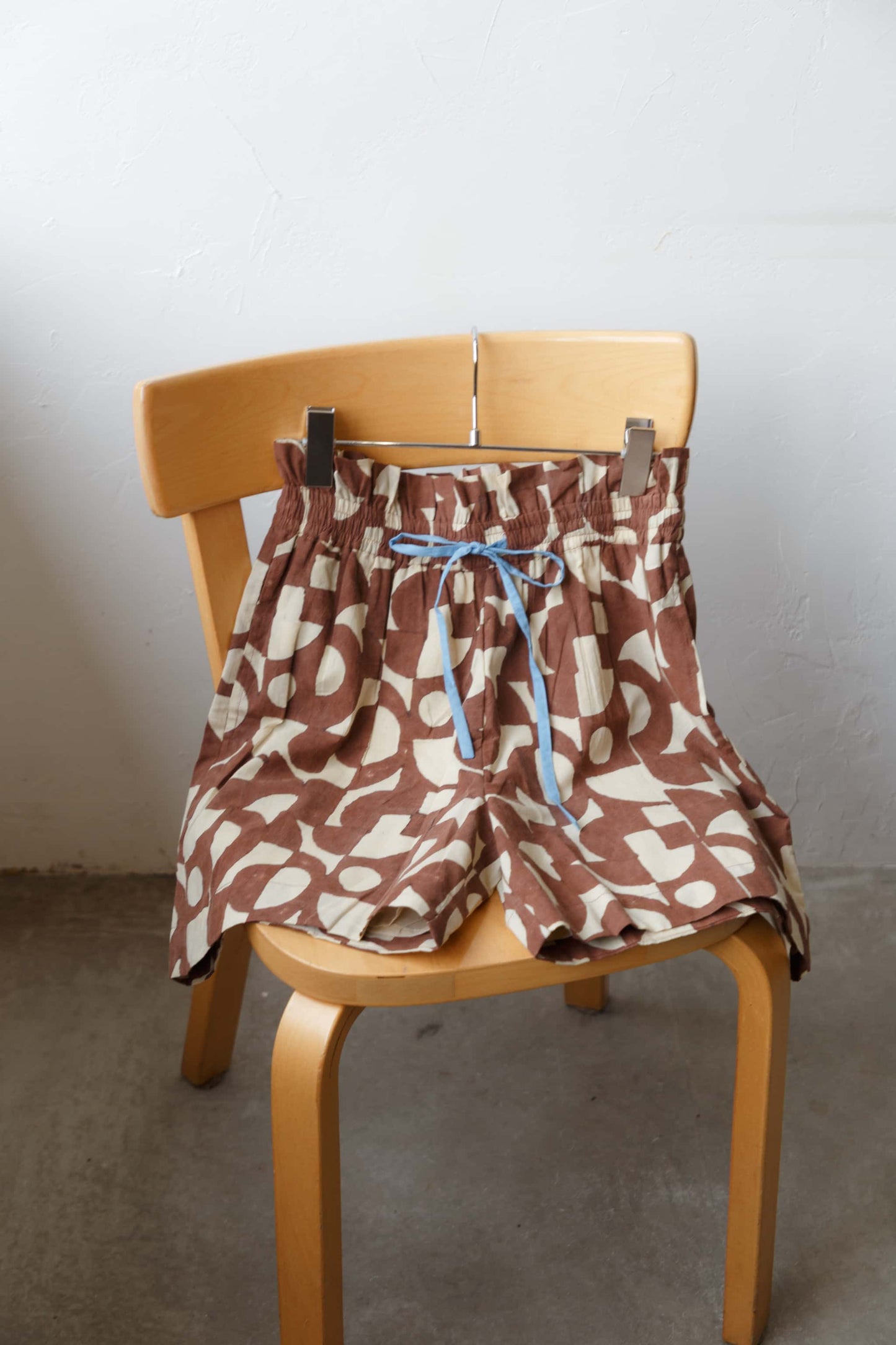 Bagru block print short pants（brown）