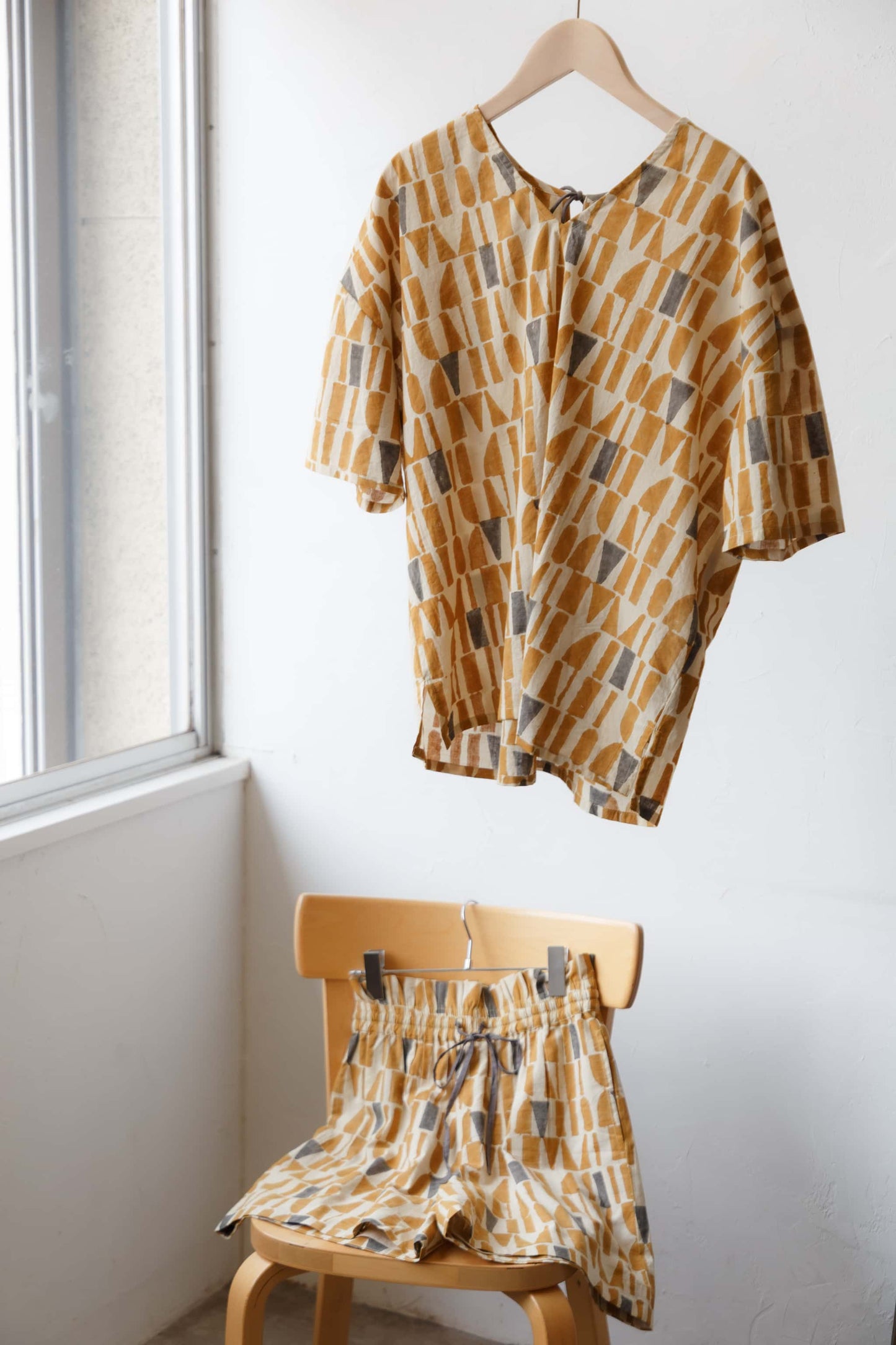 Bagru block print top（yellow）