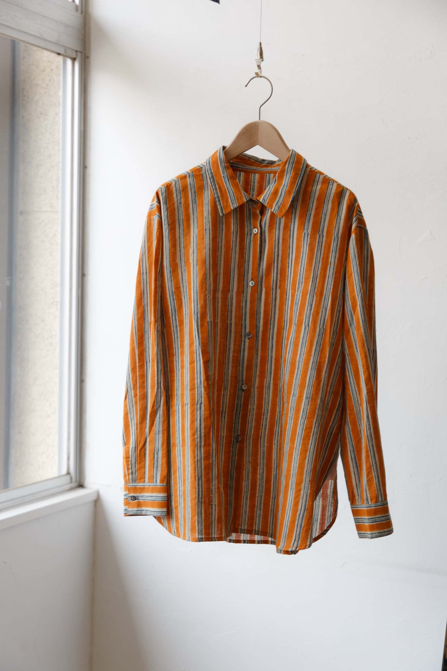 Bagru block print shirt（stripe）