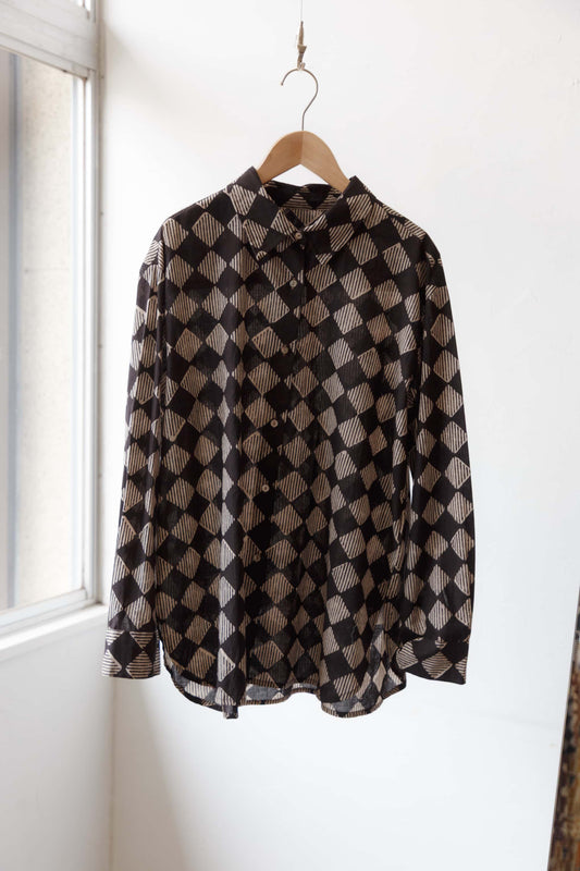 Bagru block print shirt（black）