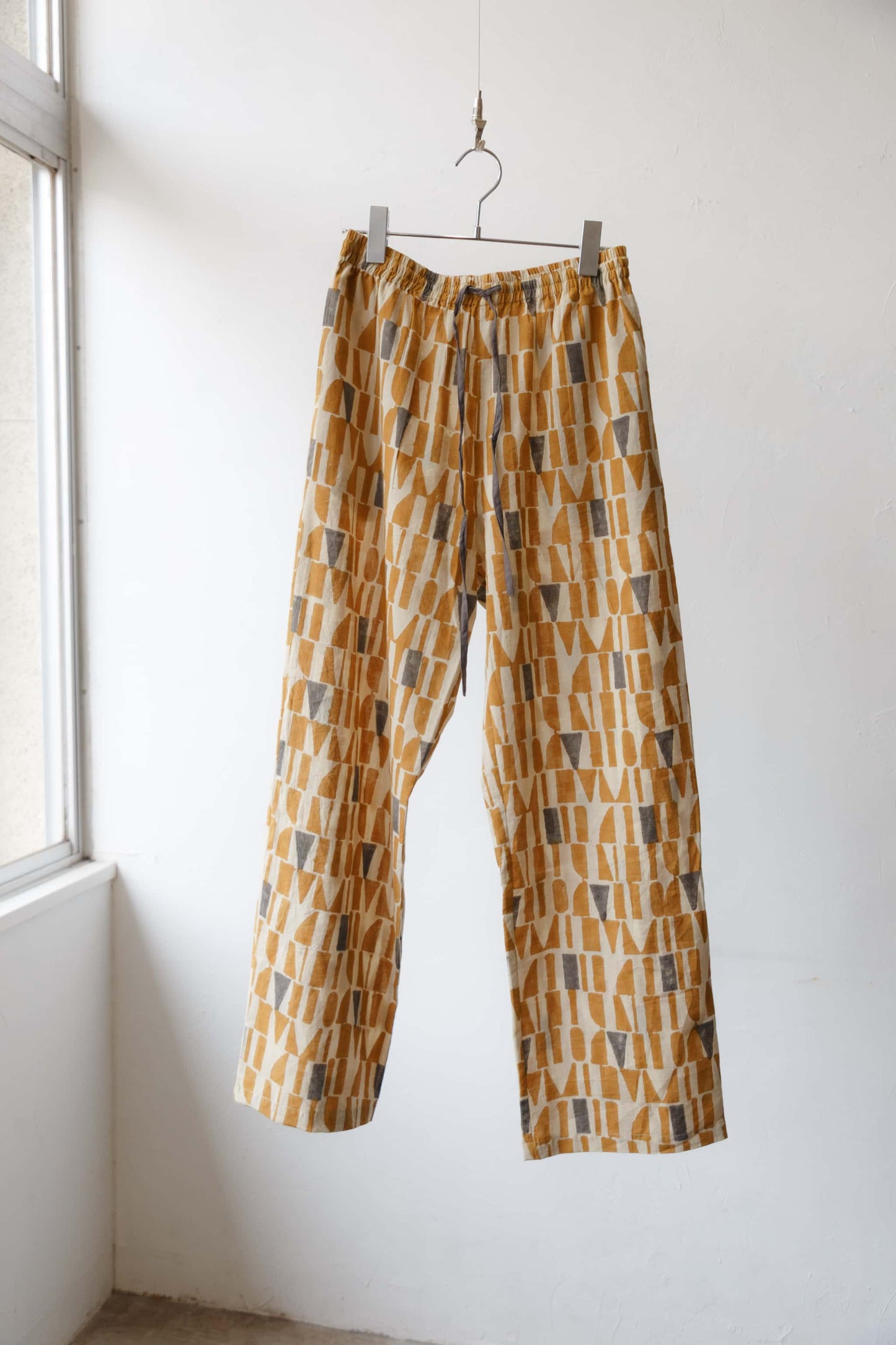 Bagru block print pants（yellow）