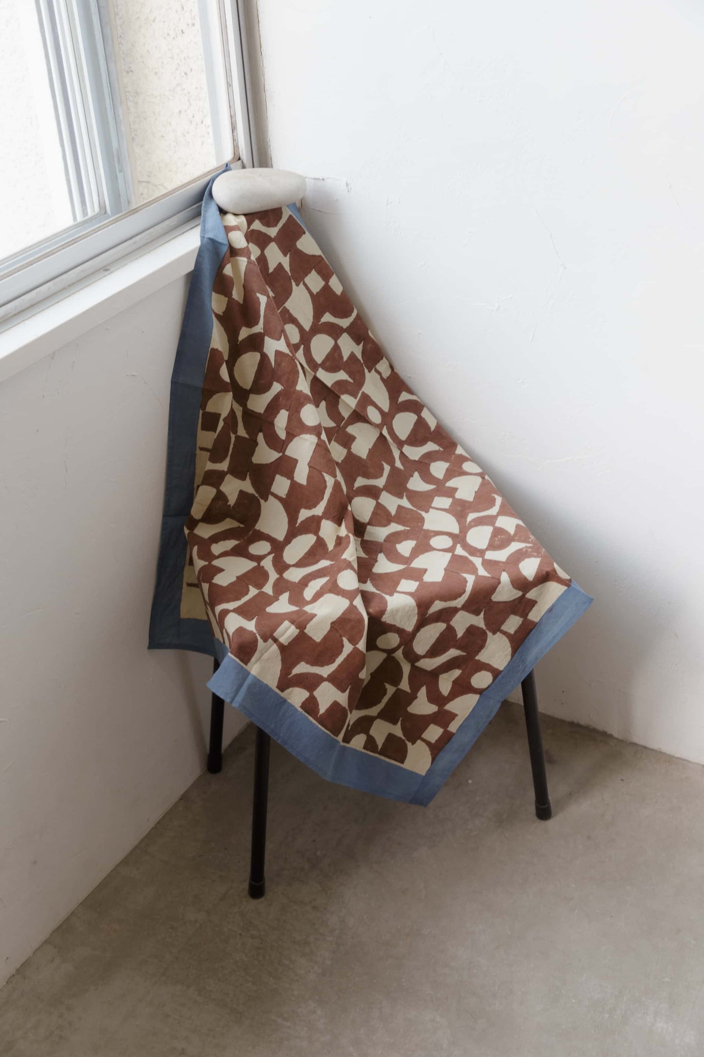Bagru blockprint scarf（brown）
