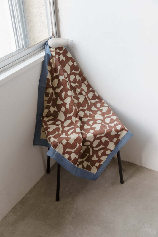 Bagru blockprint scarf（brown）