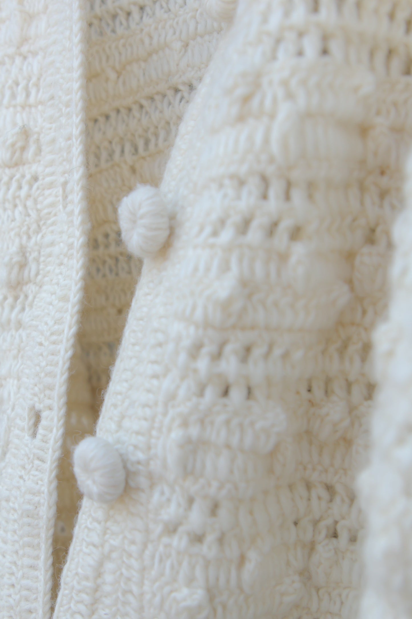 crochet handknit cardigan（ivory）