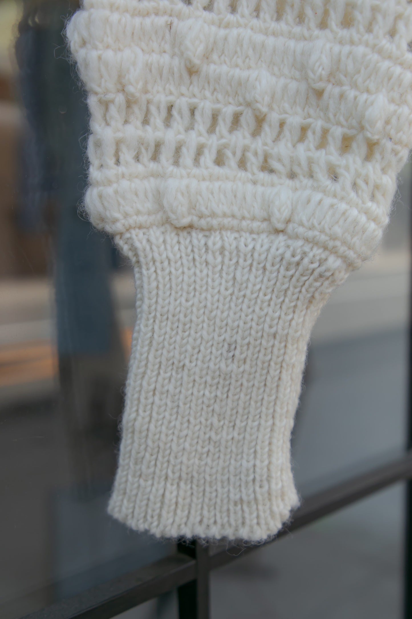 crochet handknit cardigan（ivory）