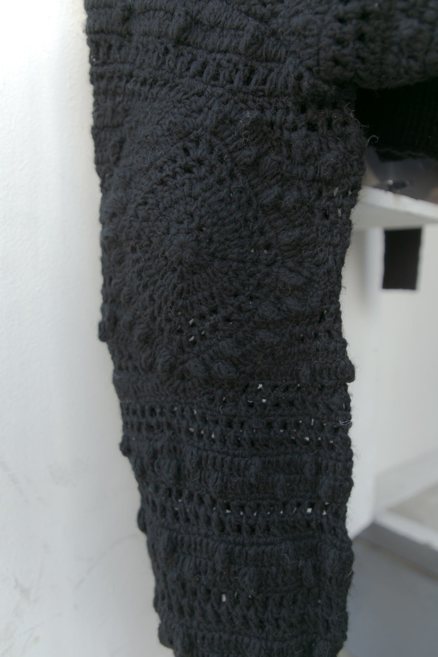 crochet handknit cardigan（black）