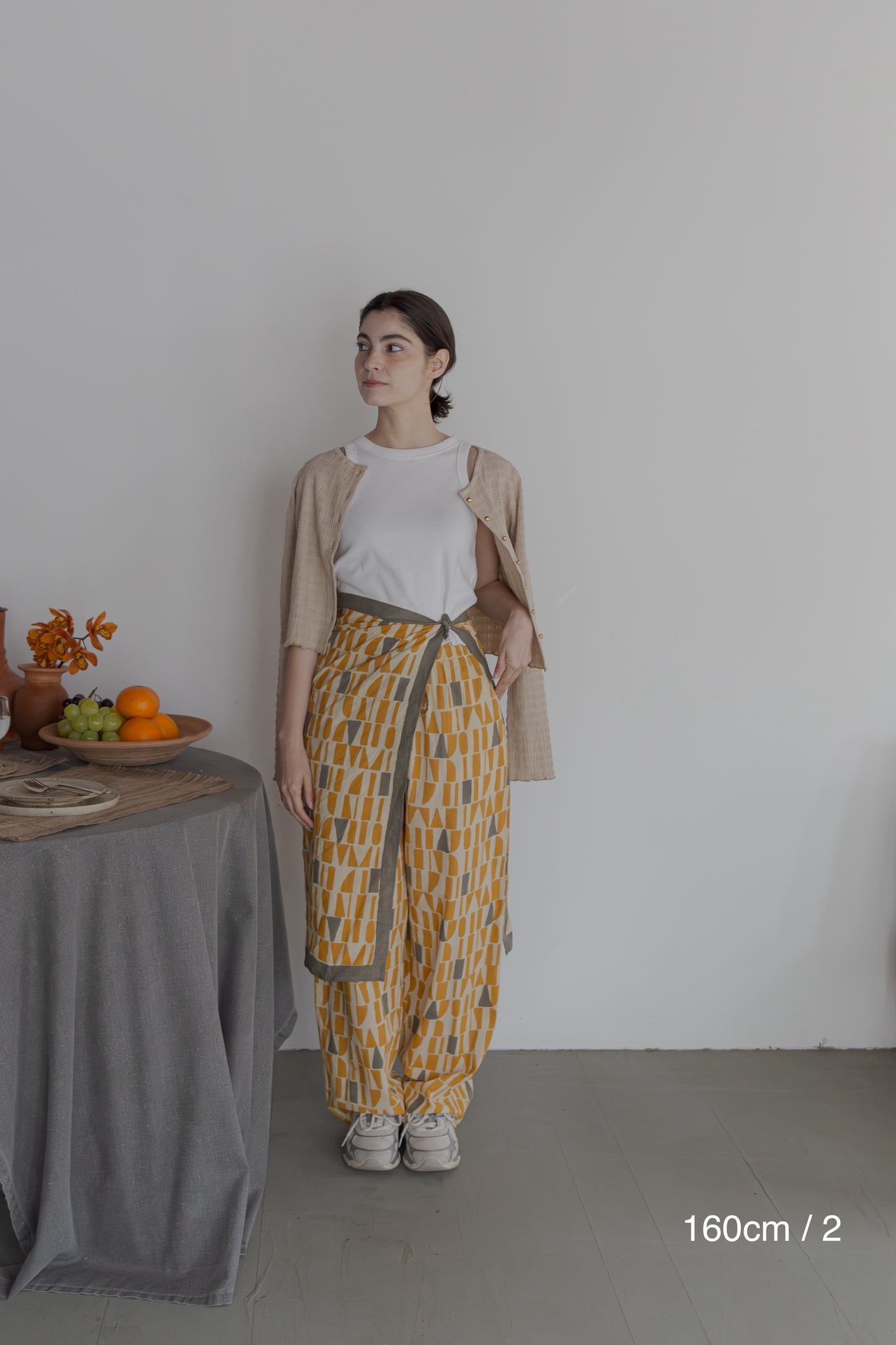 Bagru blockprint scarf（yellow）