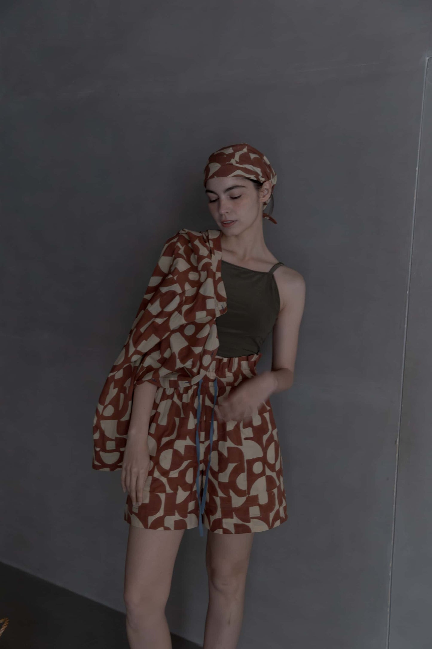 Bagru block print shirt（brown）