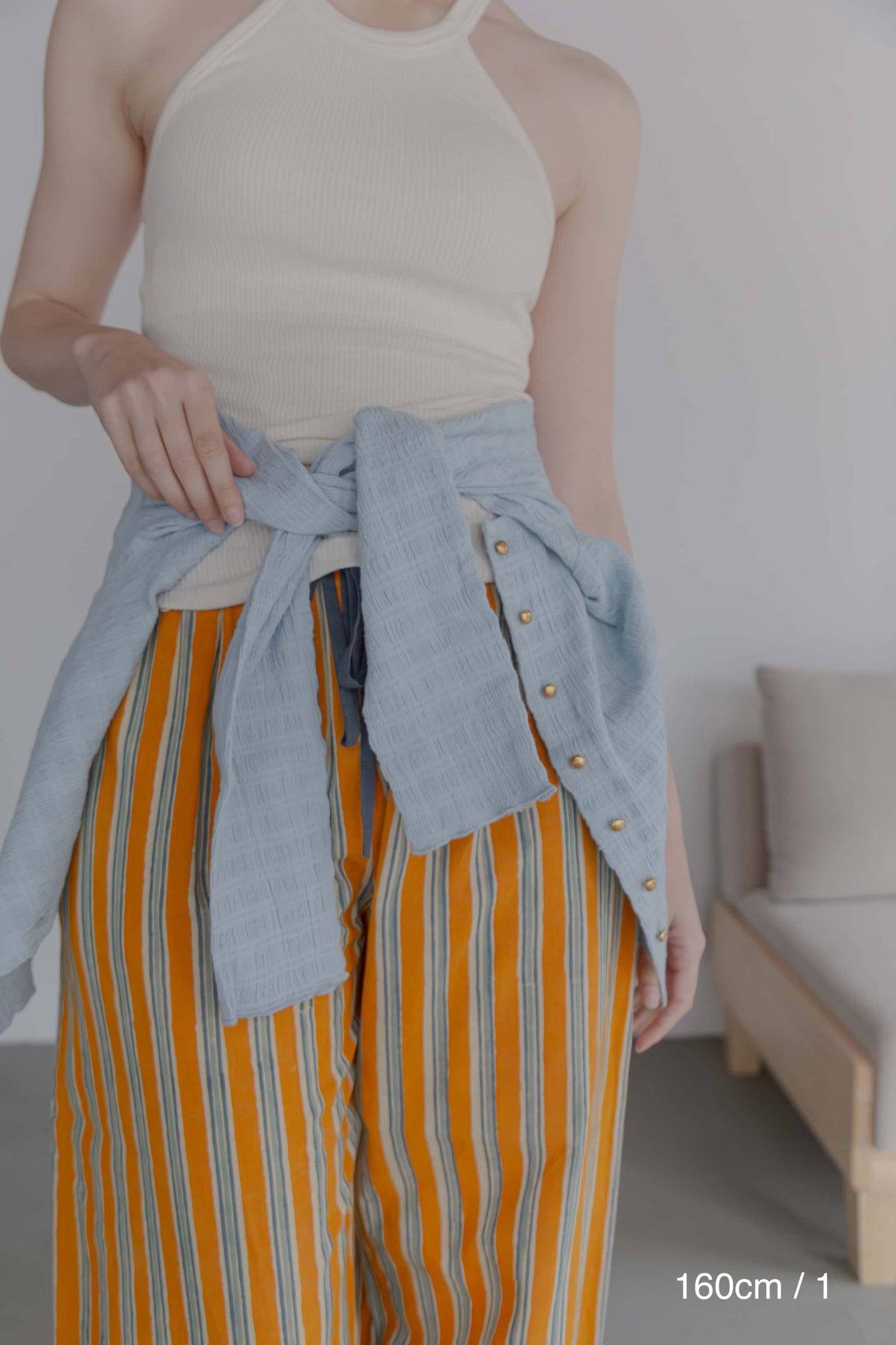 Bagru block print pants（stripe）