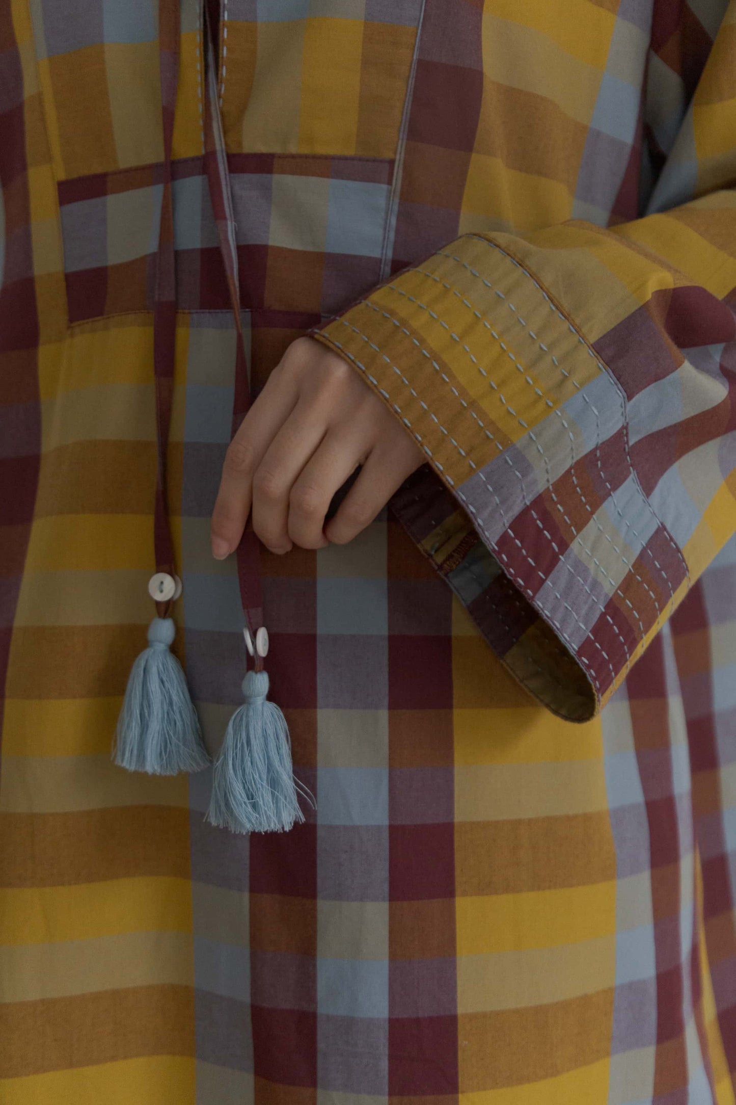 check woven dress（mix）