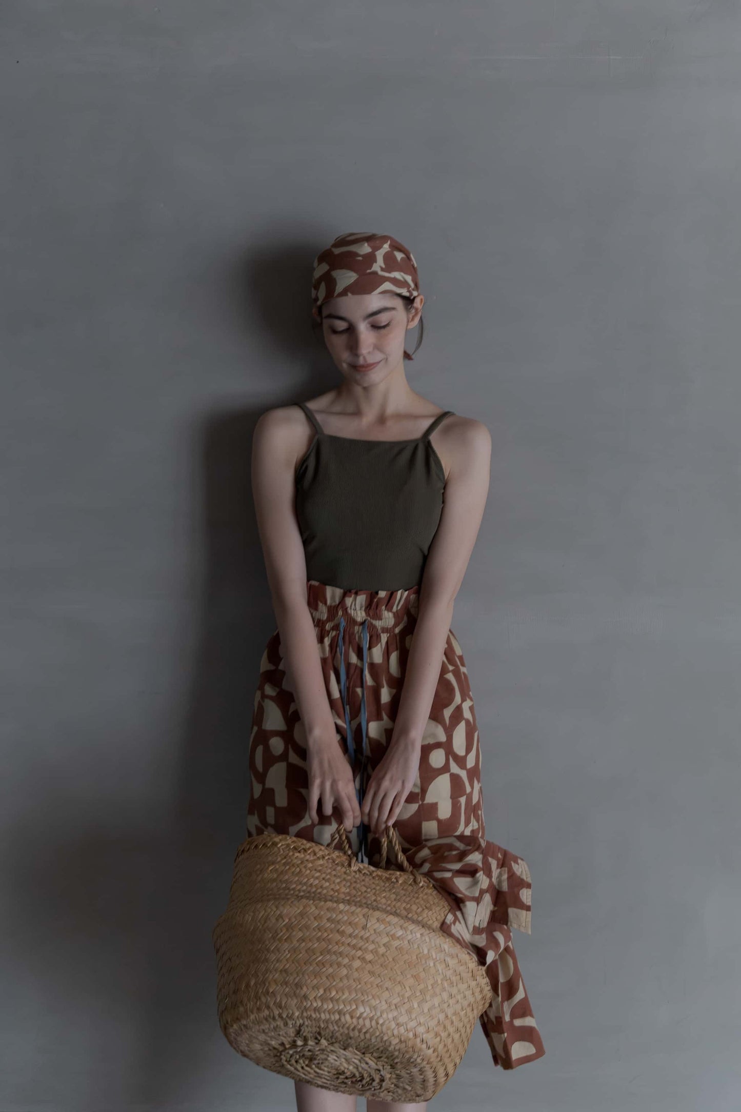 Bagru block print short pants（brown）