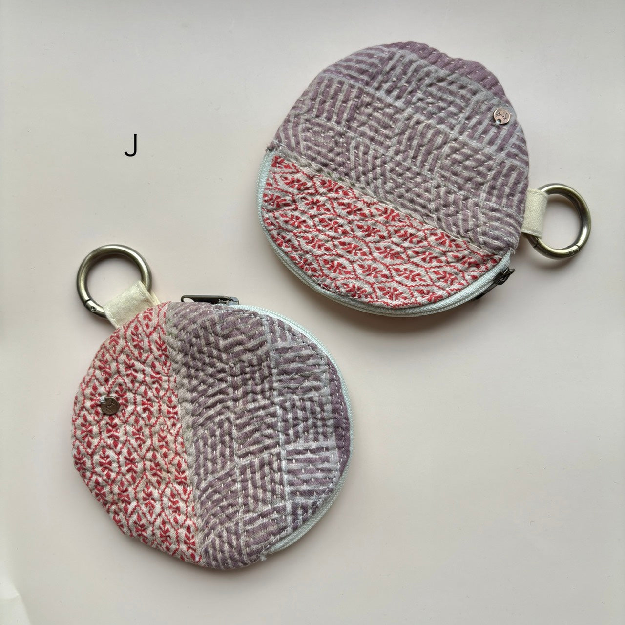 round kantha pouch