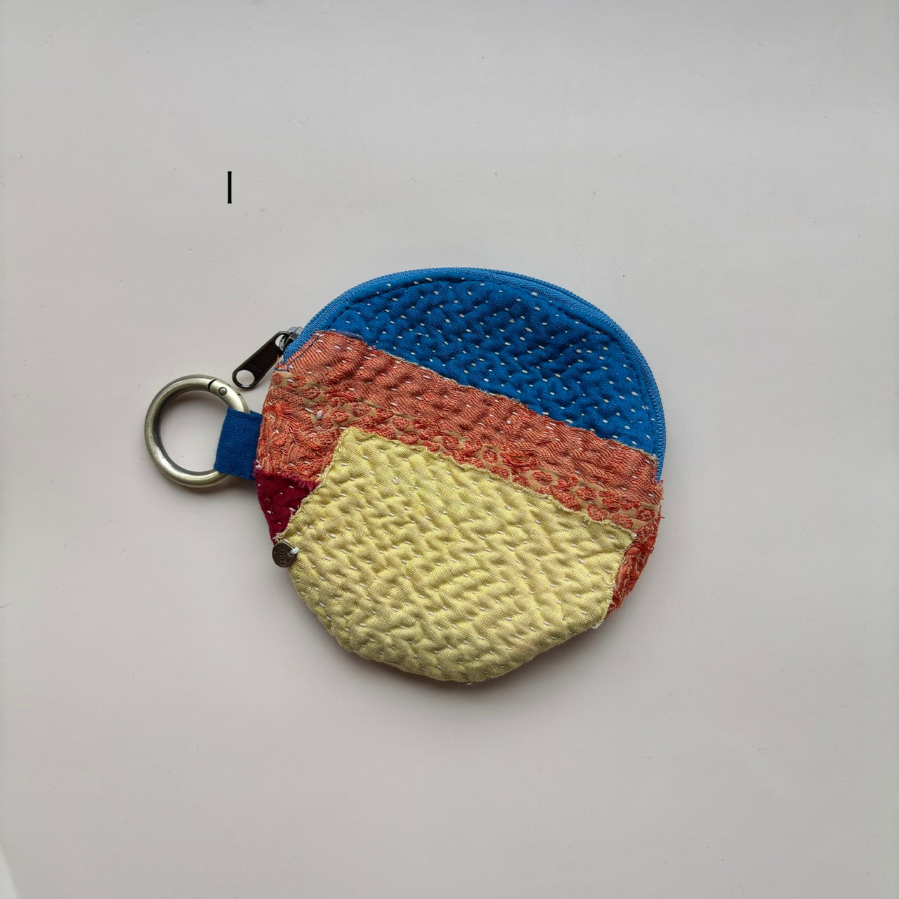 round kantha pouch