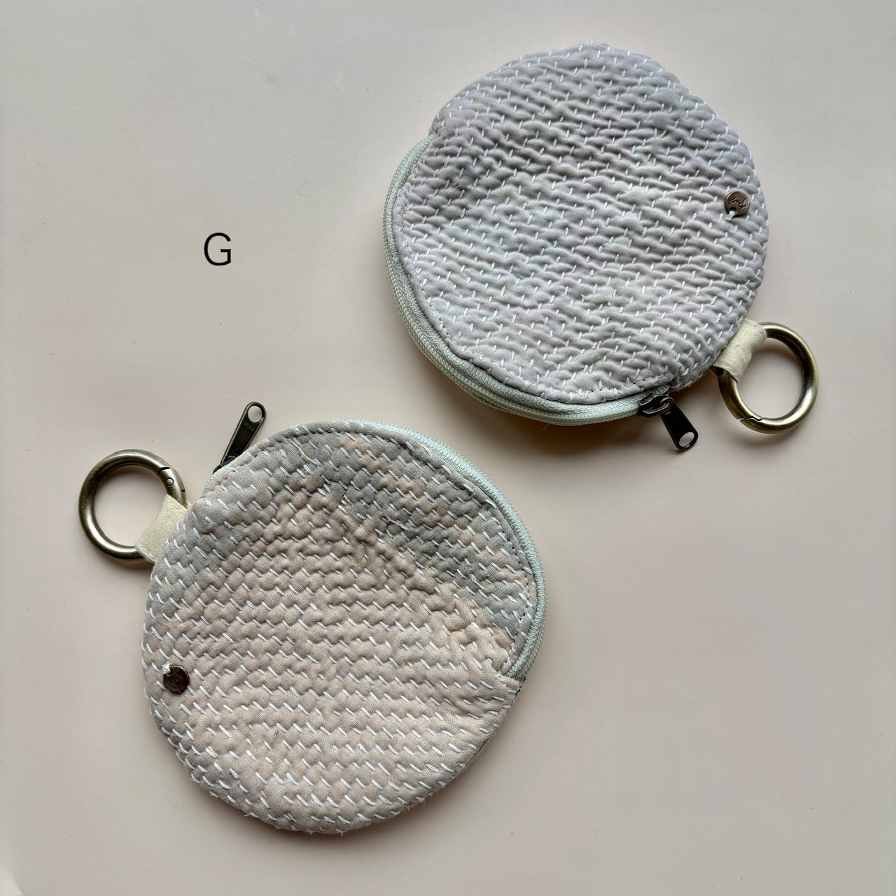 round kantha pouch