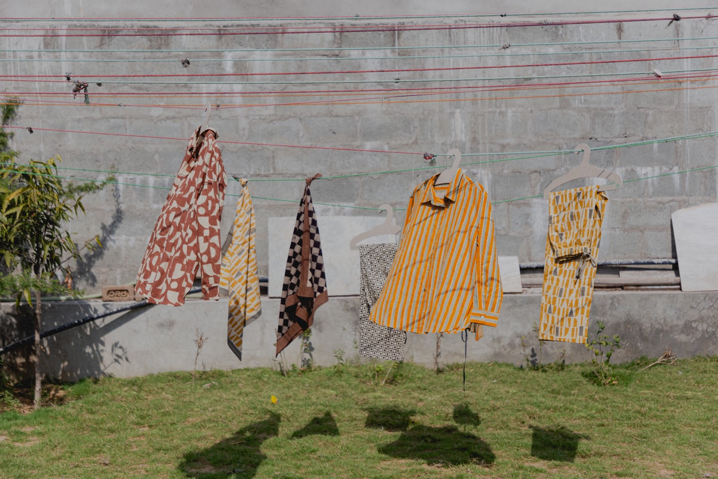 Bagru block print shirt（stripe）