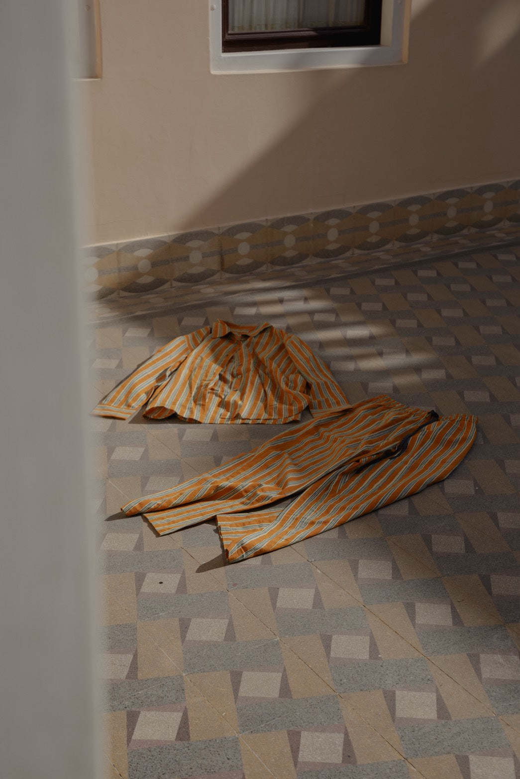 Bagru block print shirt（stripe）