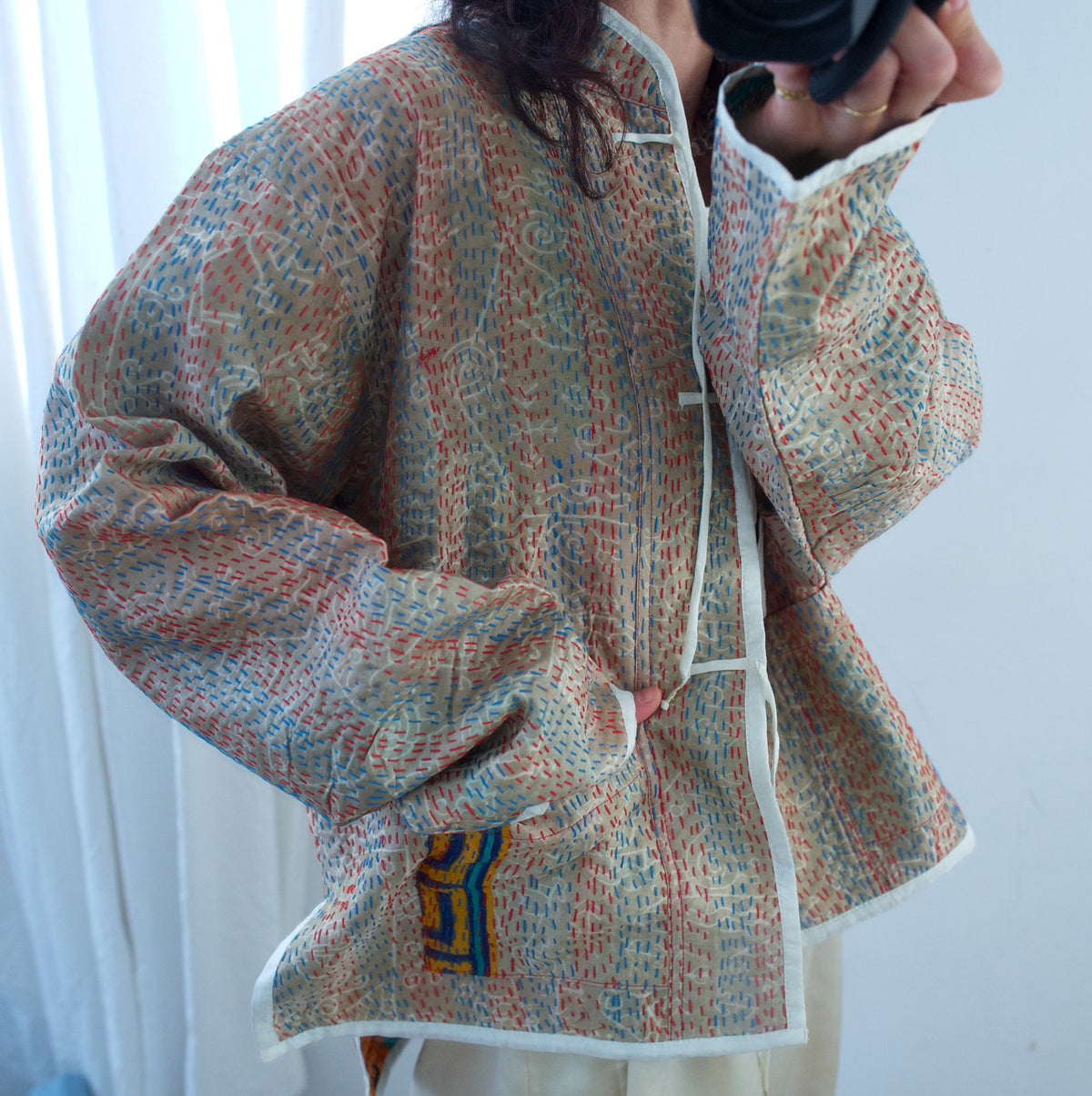 silk kantha jacket  （a）