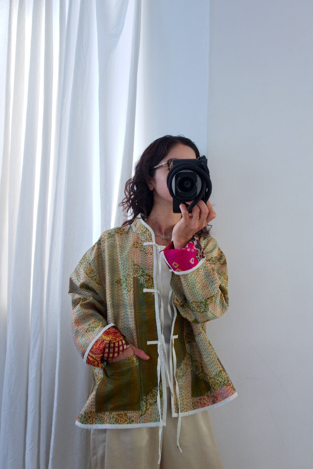 silk kantha jacket  （b）