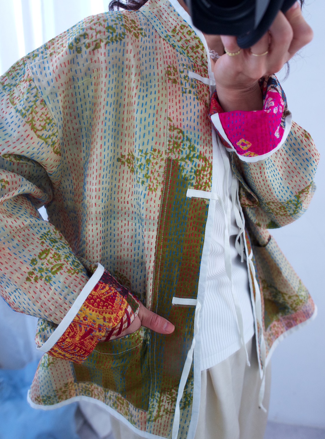 silk kantha jacket  （b）