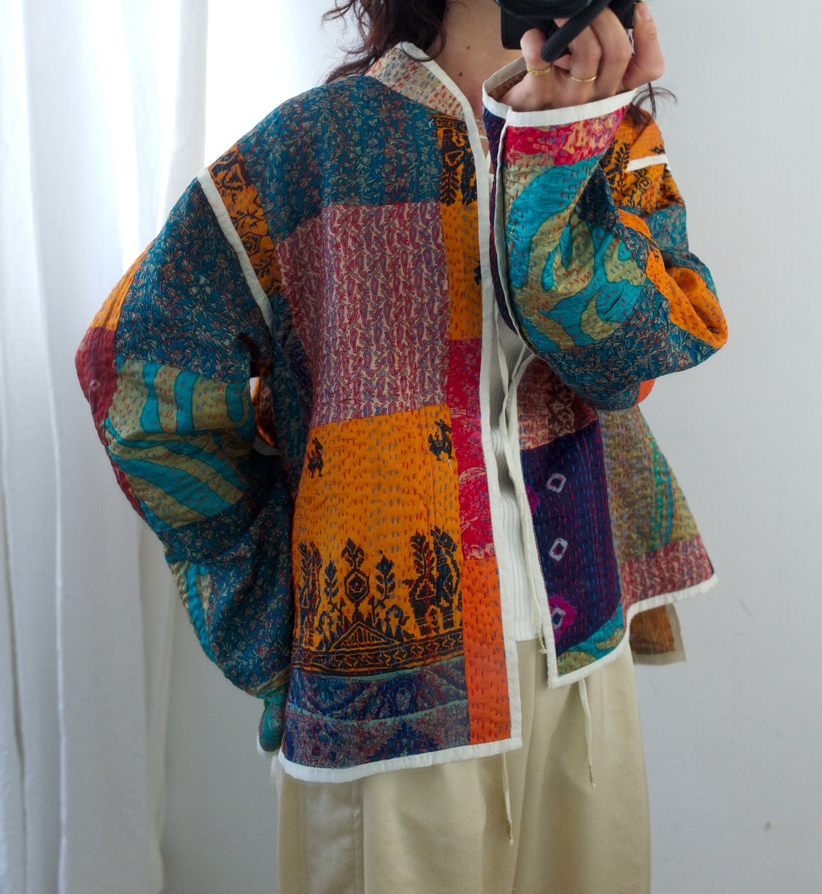 silk kantha jacket  （a）