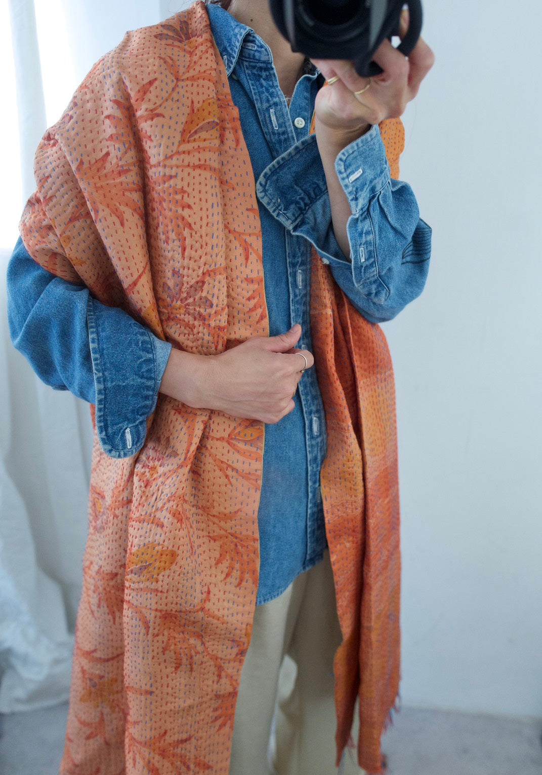 silk kantha stole（a）