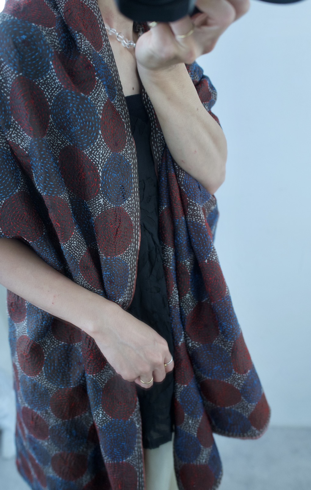 silk kantha stole（b）