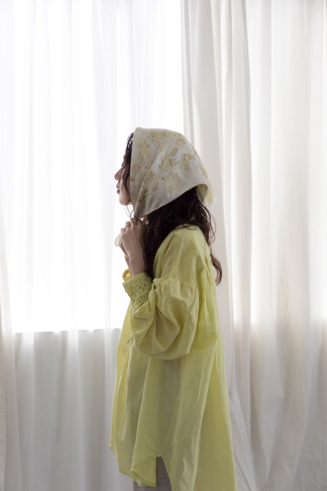 Hand smoking blouse（lemon）