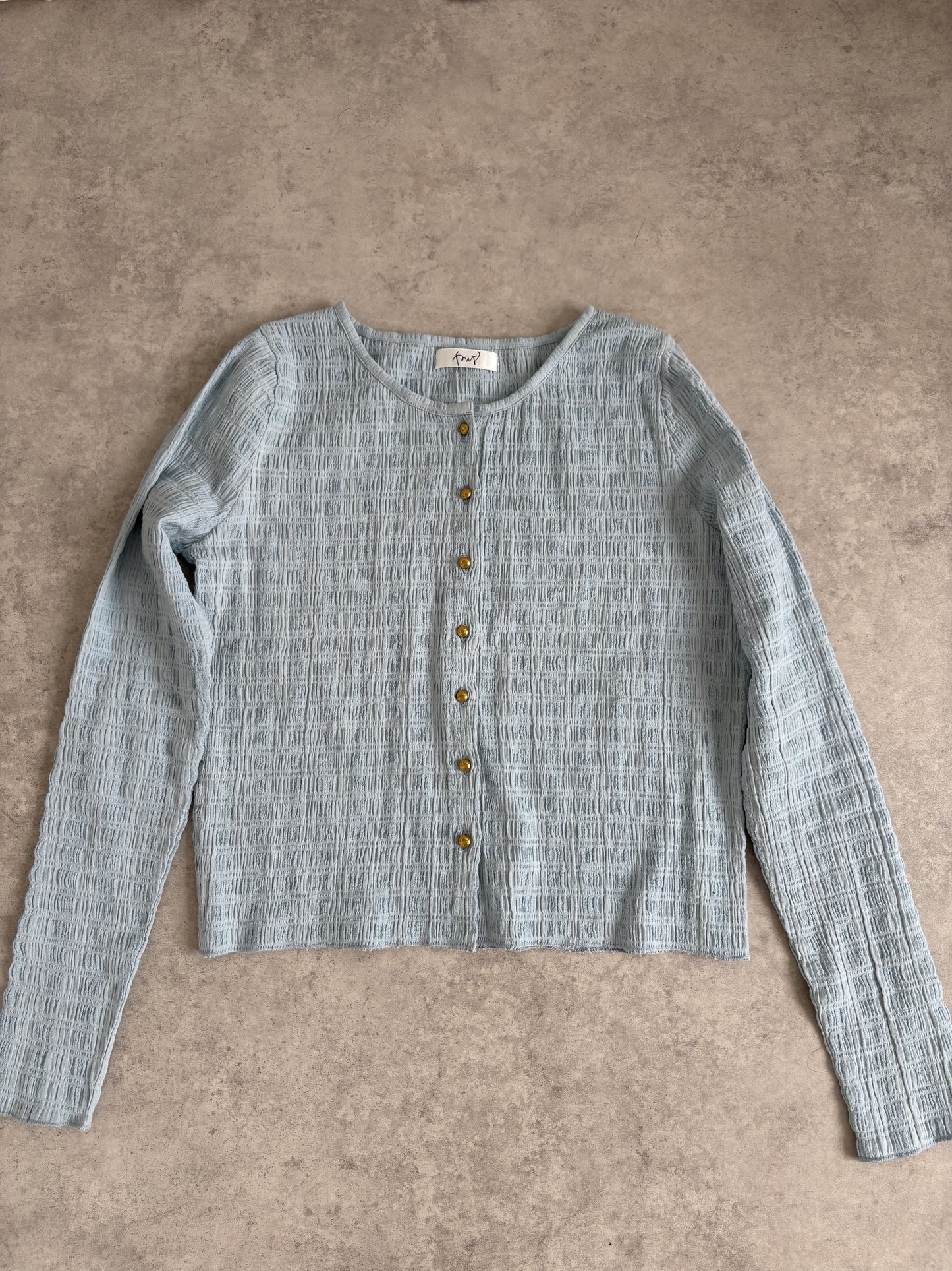 shirring cardigan（blue）